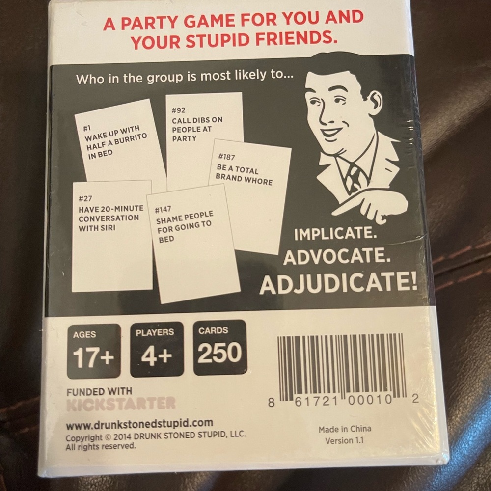 Drunk Stoned or Stupid Game